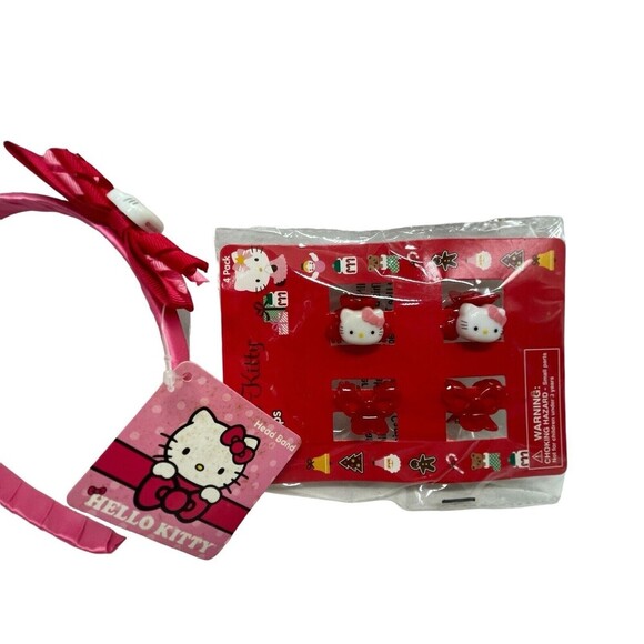 Hello Kitty Headband And Hair Clip Set Of 2 New - Picture 3 of 16